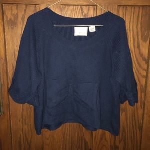 Anthropologie navy blue sweater